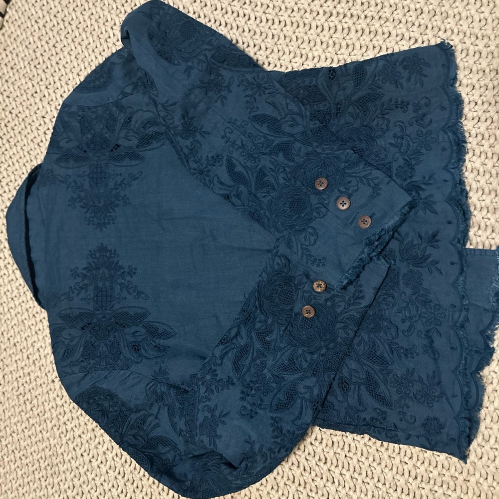 Sundance Deep Blue Floral Blazer - Picture 3 of 6